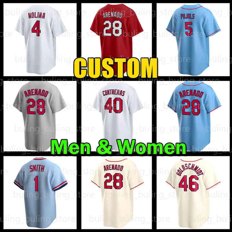 Image of Nolan Arenado Jersey Willson Contreras Baseball Paul Goldschmidt Yadier Molina Ozzie Smith St. Louis&#039;&#039;Cardinal Paul DeJong Albert