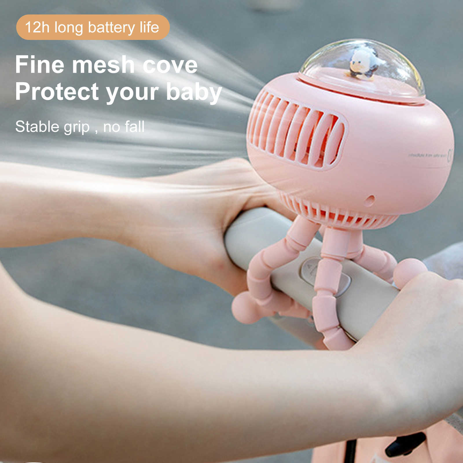 Handheld USB Charging Fan for Baby Stroller Bladeless Air Conditioner Summer Cooling Fan 4-gear Wind Silent Mini Fan 3600mAh
Handheld USB Charging Fan for Baby Stroller Bladeless Air Conditioner Summer Cooling Fan 4-gear Wind Silent Mini Fan 3600mAh