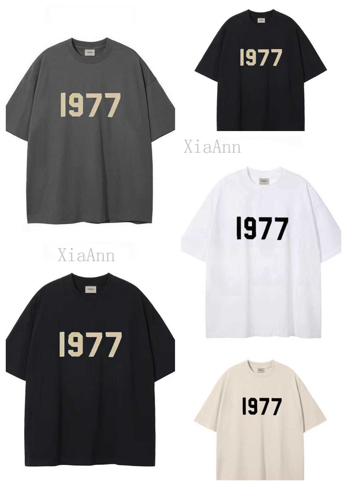 Designer Fashion Luxury 1977 essential Classic T Shirt Mens And Womens Letter Printing Hip Hop FOG Top Summer Breathable High Street Cotton Loose Tees ess
Designer Fashion Luxury 1977 essential Classic T Shirt Mens And Womens Letter Printing Hip Hop FOG Top Summer Breathable High Street Cotton Loose Tees ess