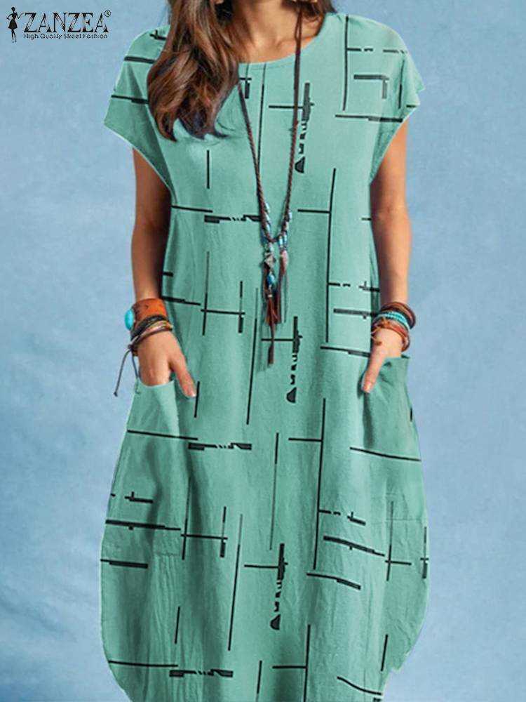 Casual Dresses Fashion Printed Dress ZANZEA Woman Clothes Short Sleeve Elegant Casual Vintage New Dresses 2022 Summer Ladies Vacation Vestidos T230210, Army green
Casual Dresses Fashion Printed Dress ZANZEA Woman Clothes Short Sleeve Elegant Casual Vintage New Dresses 2022 Summer Ladies Vacation Vestidos T230210, Army green