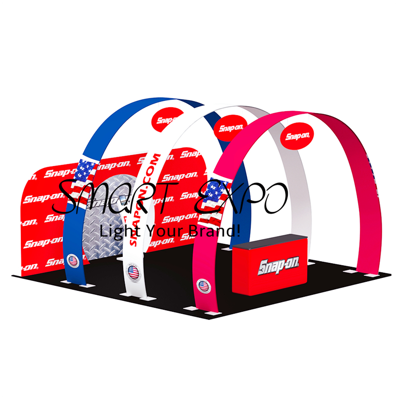 20x20 Trade Show Booth Display with Custom Branding Graphics