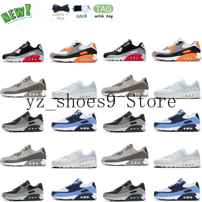 Wholesale Men Women 90S Running Sports Shoes Triple White Black Red 90 Wolf Grey Polka Dot Infrared Total Orange Laser Blue Airs Hyper Grape Royal, Y0199
Wholesale Men Women 90S Running Sports Shoes Triple White Black Red 90 Wolf Grey Polka Dot Infrared Total Orange Laser Blue Airs Hyper Grape Royal, Y0199