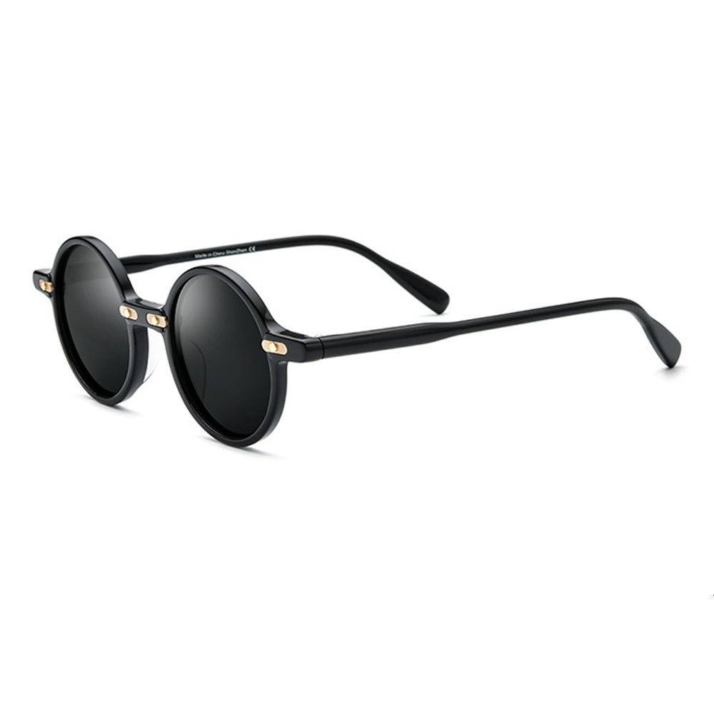 Sunglasses Round Outside UV400 Polarized Women Seaside Beach Comfortable Glasses Orange Frame Green Lens 230211