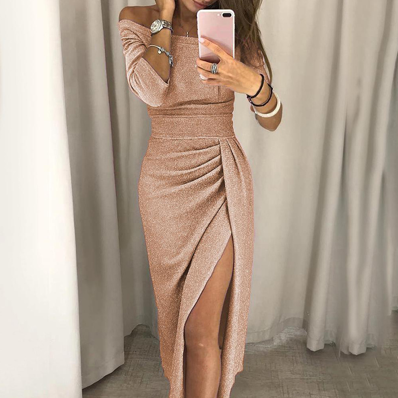 Party Dresses Spring Summer Women Clothes Elegant Long Sexy Club Evening Off Shoulder High Waist Vestido 230211