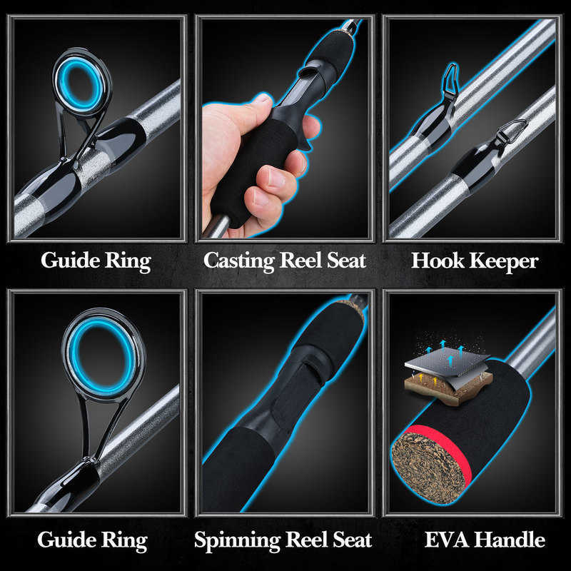Boat Fishing Rods Sougayilang 5 Section Spinning Casting Speed Fishing Rods Ultralight Weight Carbon Fiber for Travel Freshwater Fishing Pesca J230211