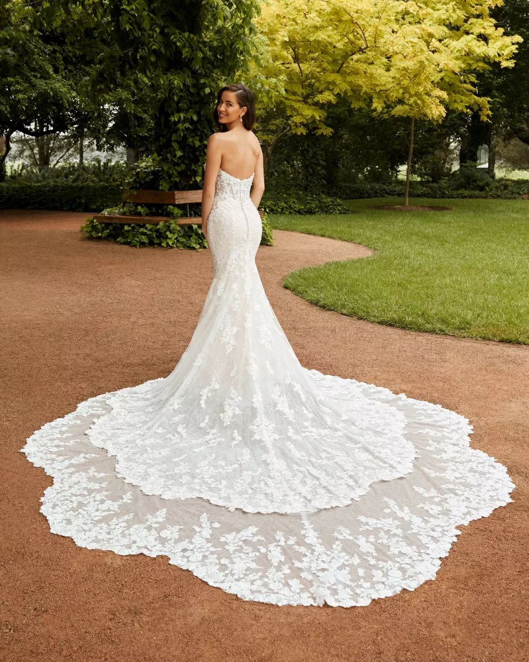 Gorgeous Lace Wedding Dresses Mermaid Bridal Gowns Sweetheart Neckline Plus Size Sweep Train Trumpet Vestidos De Novia