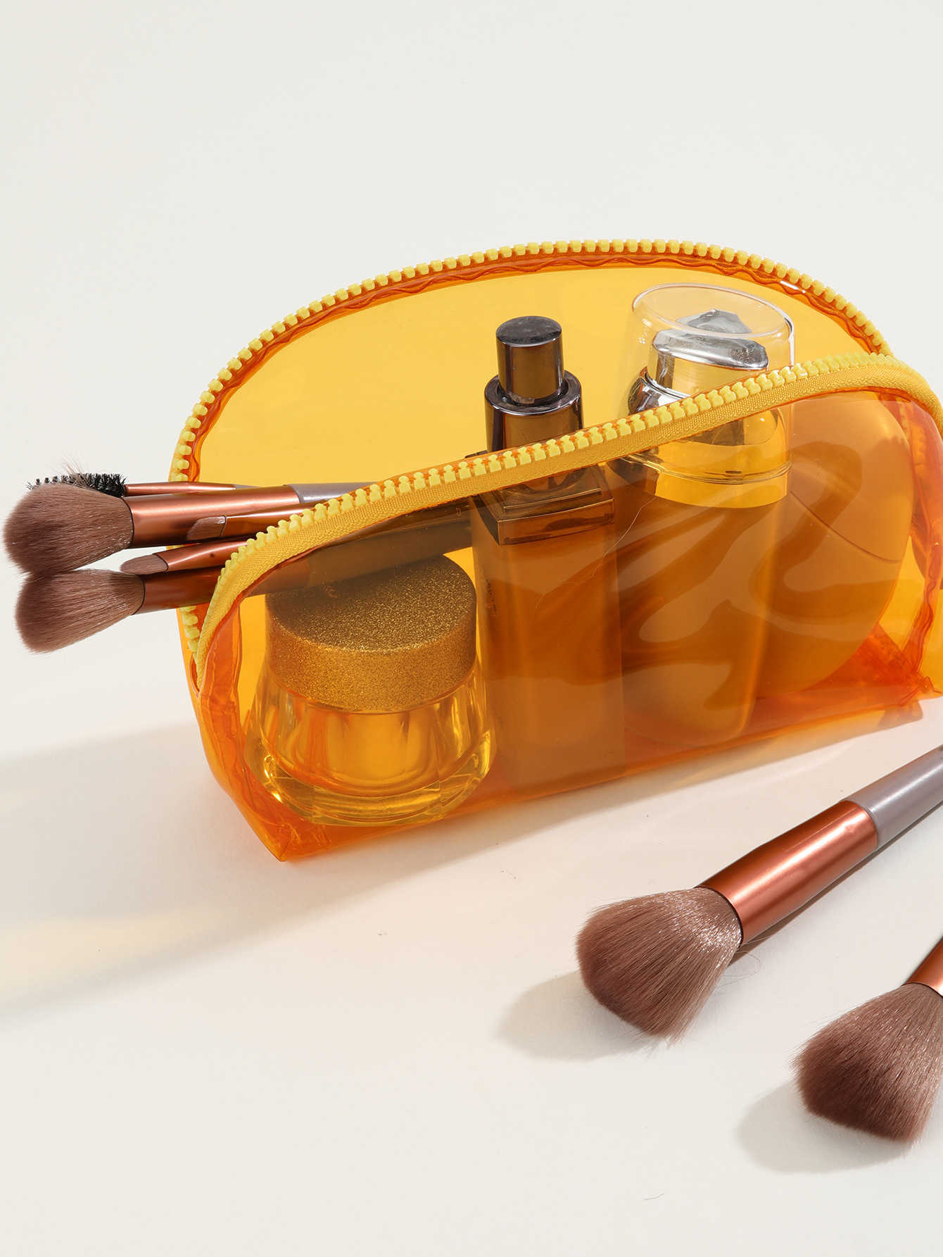 Cosmetic Bags Cases Women Clear Pvc Jelly Cosmetic Bag Girls Candy Color Transparent Makeup Bag Travel Waterproof Toiletry Make Up Pouch 0211/23
