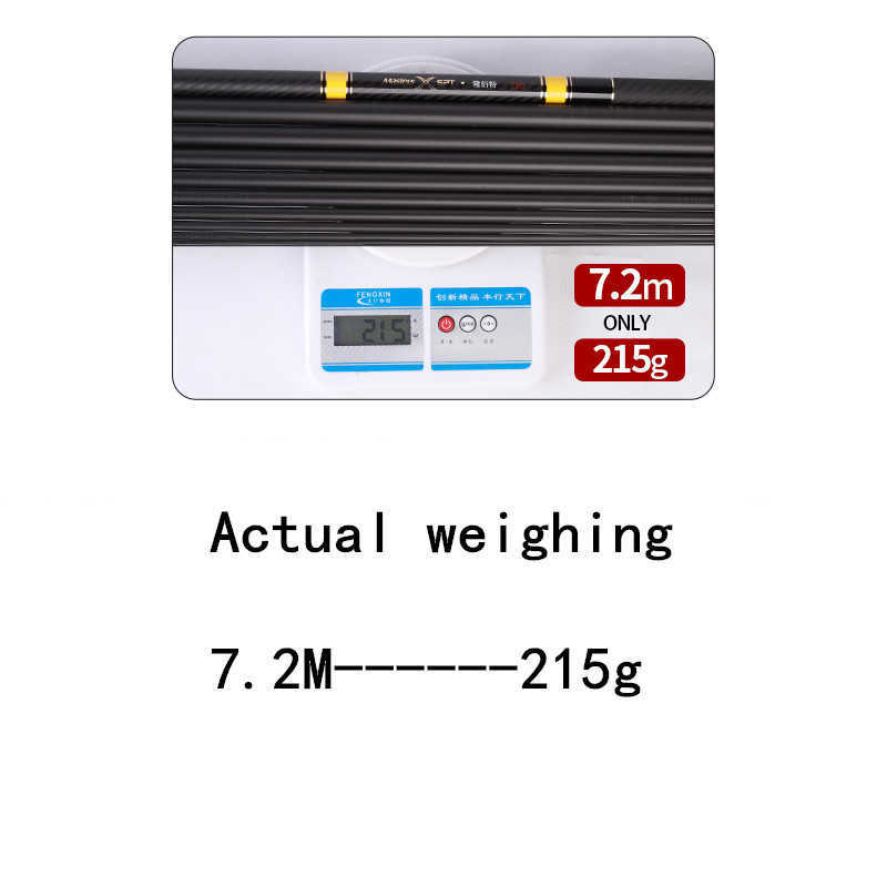 Boat Fishing Rods High Carbon Stream Fishing Pole Super Light Hard 36m 45m 54m 63m 72m 8m Telescopic Rod Hand Freshwater fishing rods Summer J230211