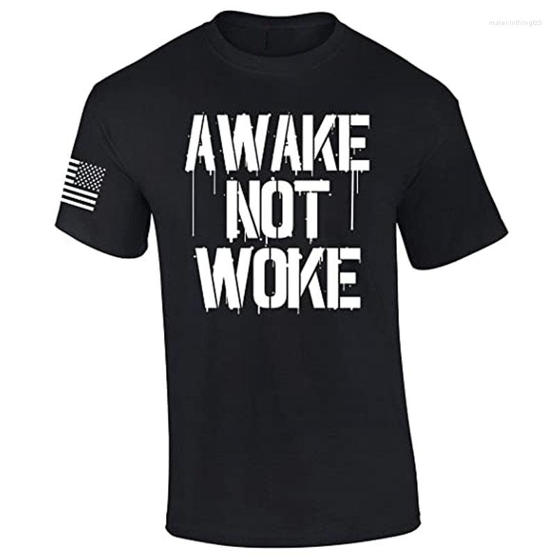 Men' T Shirts Awake Not Woke Conservative Republican Patriotic Men' Short Sleeve T-Shirt Graphic Tee, Black
Men' T Shirts Awake Not Woke Conservative Republican Patriotic Men' Short Sleeve T-Shirt Graphic Tee, Black