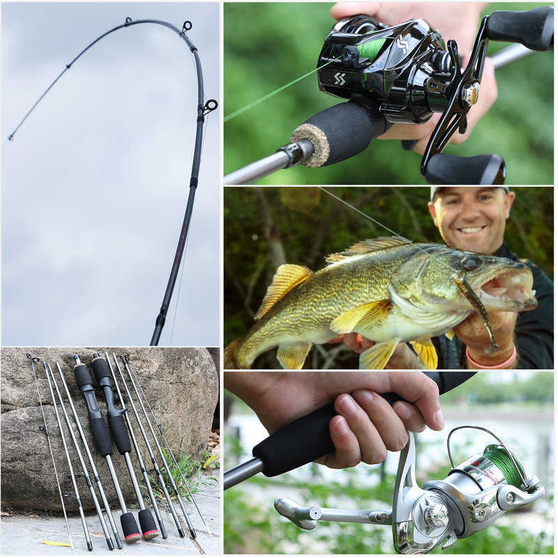 Boat Fishing Rods Sougayilang Lure Fishing Rod 5 Section Portable Travel Fishing Rod EVA Handle SpinningCasting Fishing Pole Fishing Tackle Pesca J230