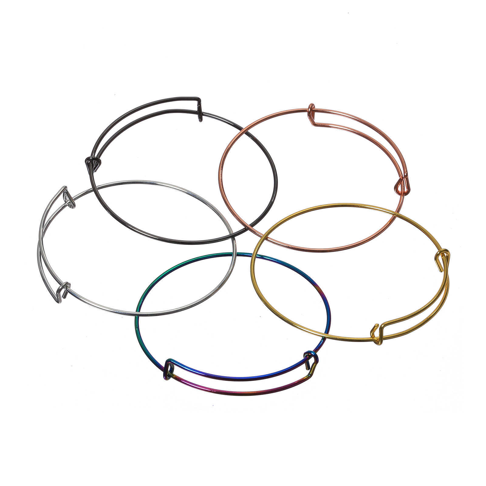 Bangle pcs 65mm 60mm Adults Kid's Adjustable Size Bangles For DIY Jewelry Making BG005-BG006;BG017-BG020;BG022-BG025 G230210