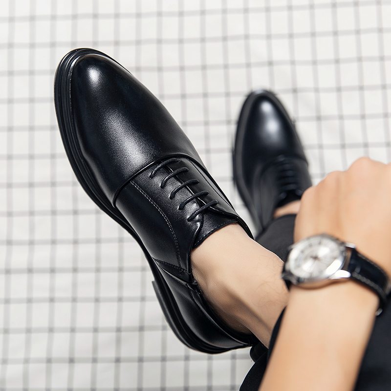 Dress Business Formal Leather Autumn Men Low-top Solid Wedding Color New Fashion Oxford Pointed Office Shoes 230210