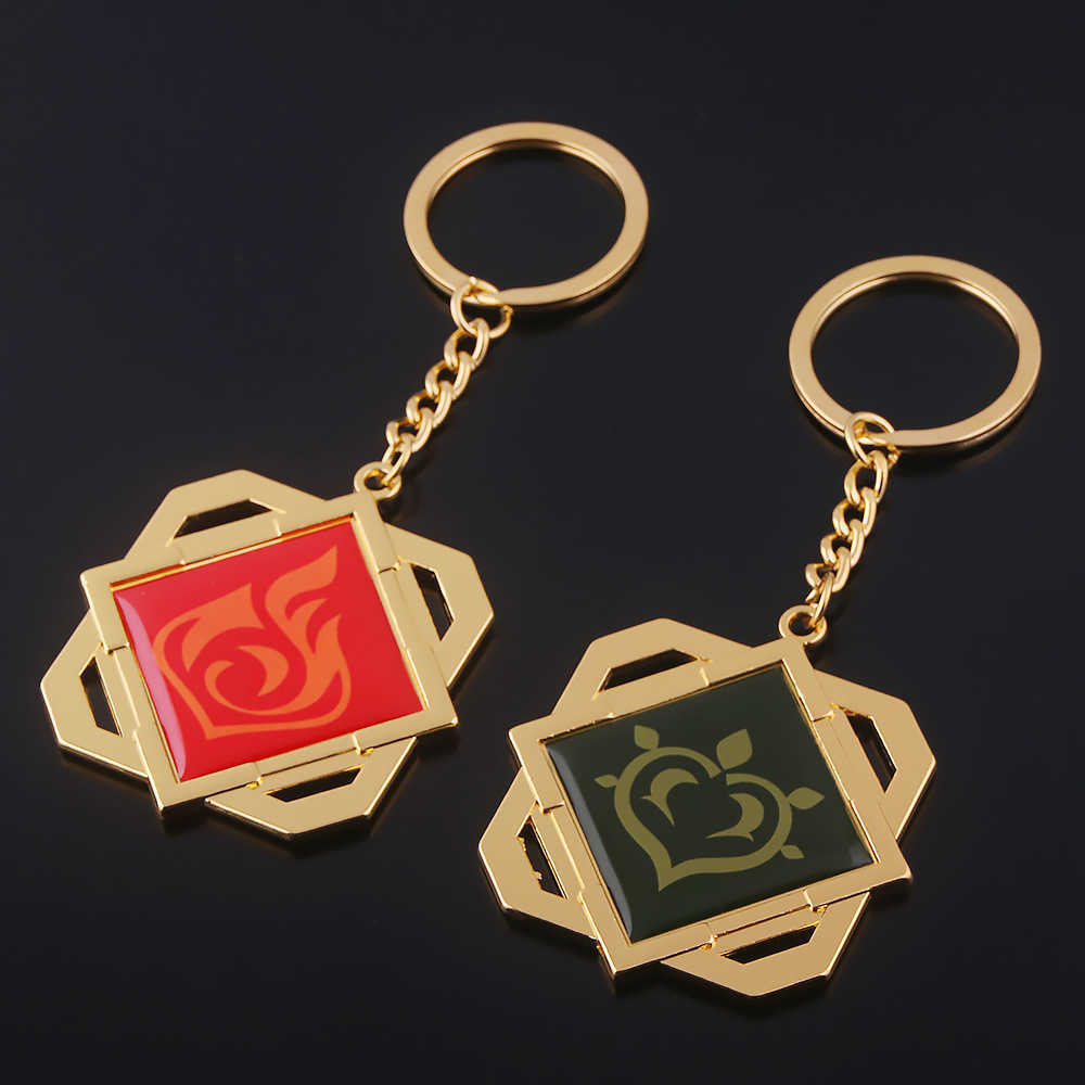 Key Rings Anime Keychain Genshin Impact Vision Element God's Eye for Men Car Key Chain Women Accessories Cute Bag Pendant Key Ring Gift G230210