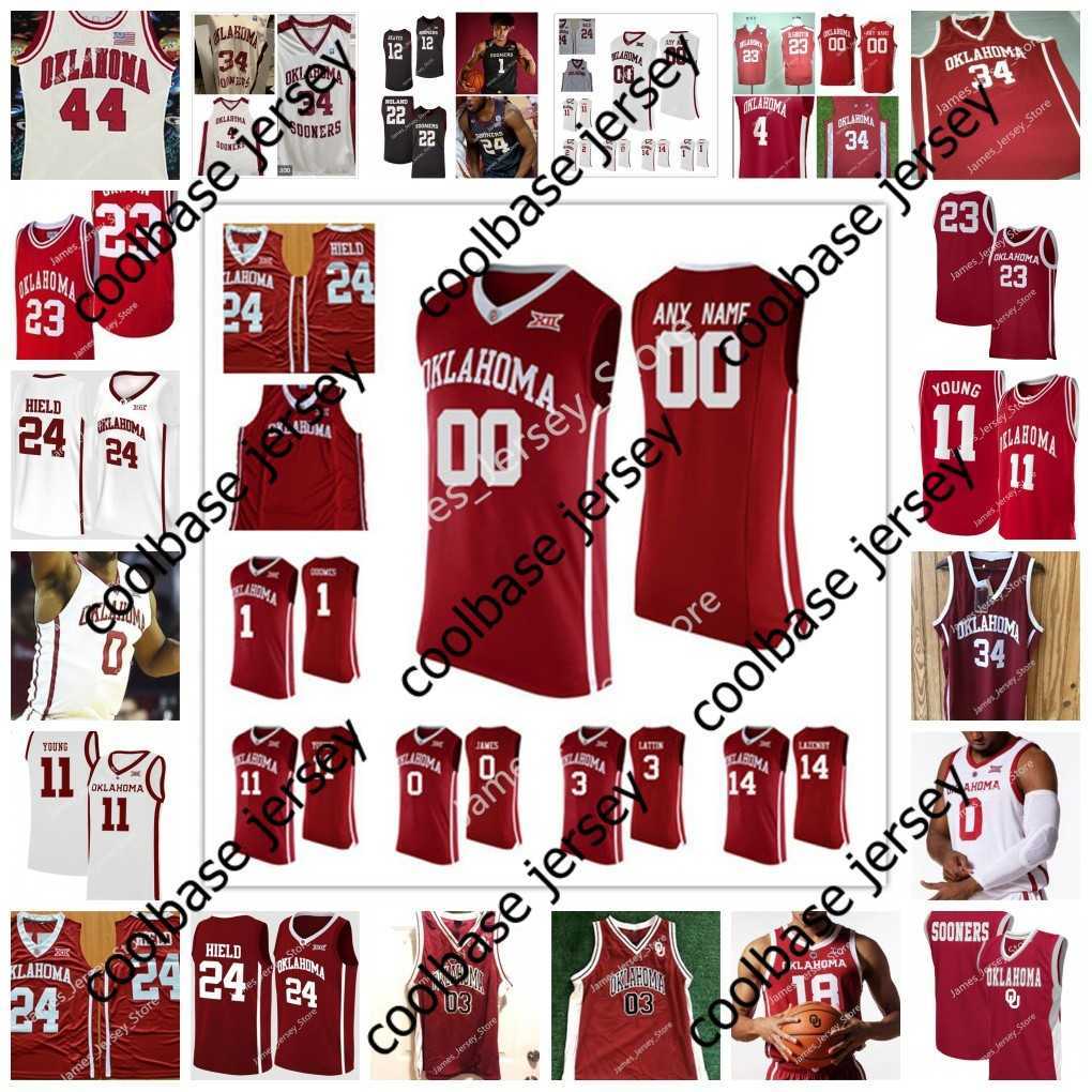 Buddy Hield Tra Young Custom Oklahoma OU Stitched Basketball Jersey 35 Tanner Groves 55 Elijah Harkless 20 Rick Issanza 5 Marvin Johnson 30