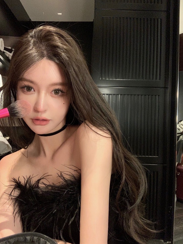 New design womens sexy ostrich fur patched tube top strapless padded short tanks camisole SML