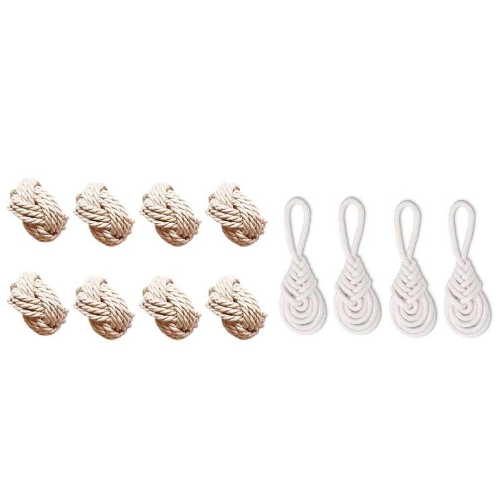 Napkin Rings 8Pcs Model Room Natural Jute Rope Woven Ring With 4Pcs Cotton European Style Table Decorate4051391
Napkin Rings 8Pcs Model Room Natural Jute Rope Woven Ring With 4Pcs Cotton European Style Table Decorate4051391