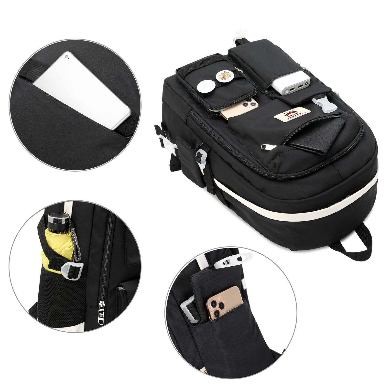 School Bags Backpack Female middle school student large capacity backpack college computer 230210