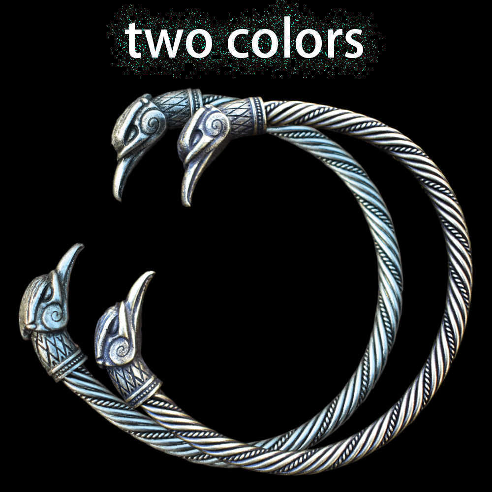 Bangle sanlan viking Ravens Bracelet Odin Ravens hugin and munin Raven Pagan bracelets bangles Male Raven Vikings Norse Nordic G230210