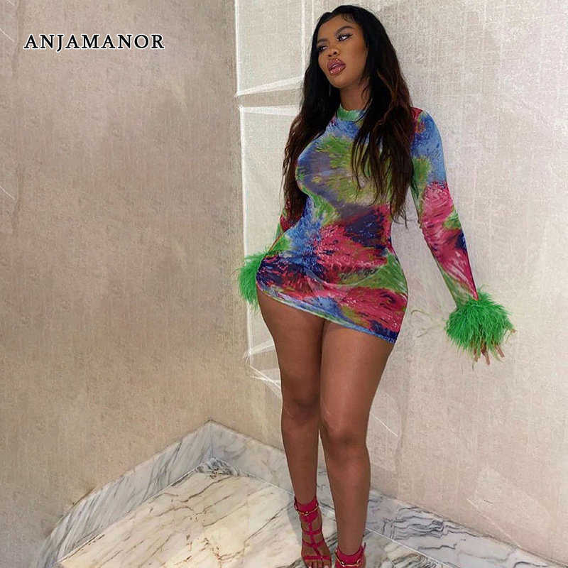 Casual Dresses ANJAMANOR Sexy Print See Through Mesh Dress with Feathers Long Sleeve Mini Bodycon Dresses Nightclub Outfits for Women D66-BG11 T230210, Green
Casual Dresses ANJAMANOR Sexy Print See Through Mesh Dress with Feathers Long Sleeve Mini Bodycon Dresses Nightclub Outfits for Women D66-BG11 T230210, Green
