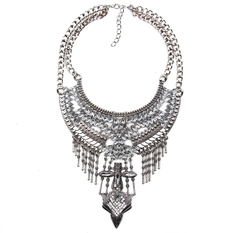 Bolo Ties Ztech Classic Big Statement Metal Necklaces Pendants for Women Collier Femme Bijoux Jewelry Choker Vintage Maxi Necklace 230211