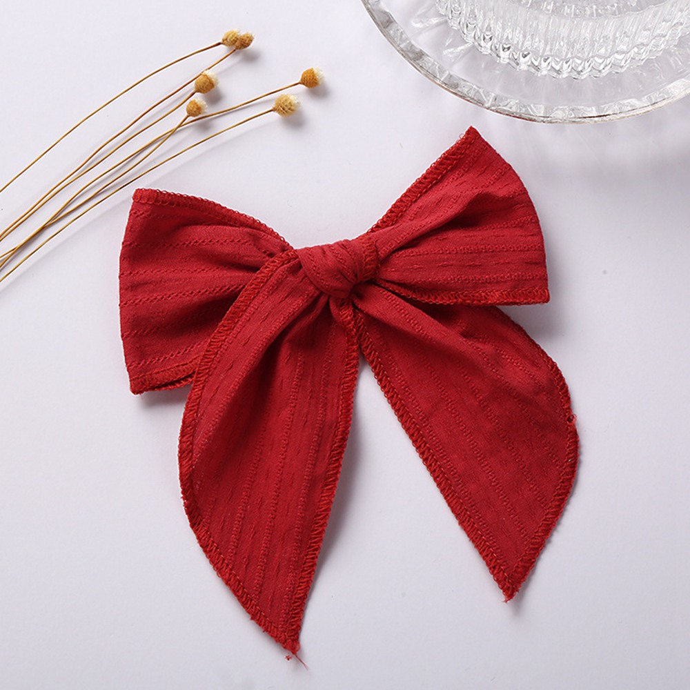 6 Inch Solid Large Ribbon Hair Bow For Girls Kids Handmade Grosgrain Bows With Clips Boutique Hairpins Hair Accessories 1583