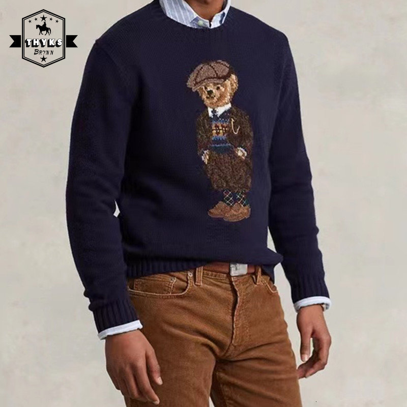 Men' Sweaters Men RL Bear Casual Winter Clothing Fashion Long Sleeve Knitted Pullover Women' Wool Coats Streetwear Unisex 230210, Sky blue
Men' Sweaters Men RL Bear Casual Winter Clothing Fashion Long Sleeve Knitted Pullover Women' Wool Coats Streetwear Unisex 230210, Sky blue