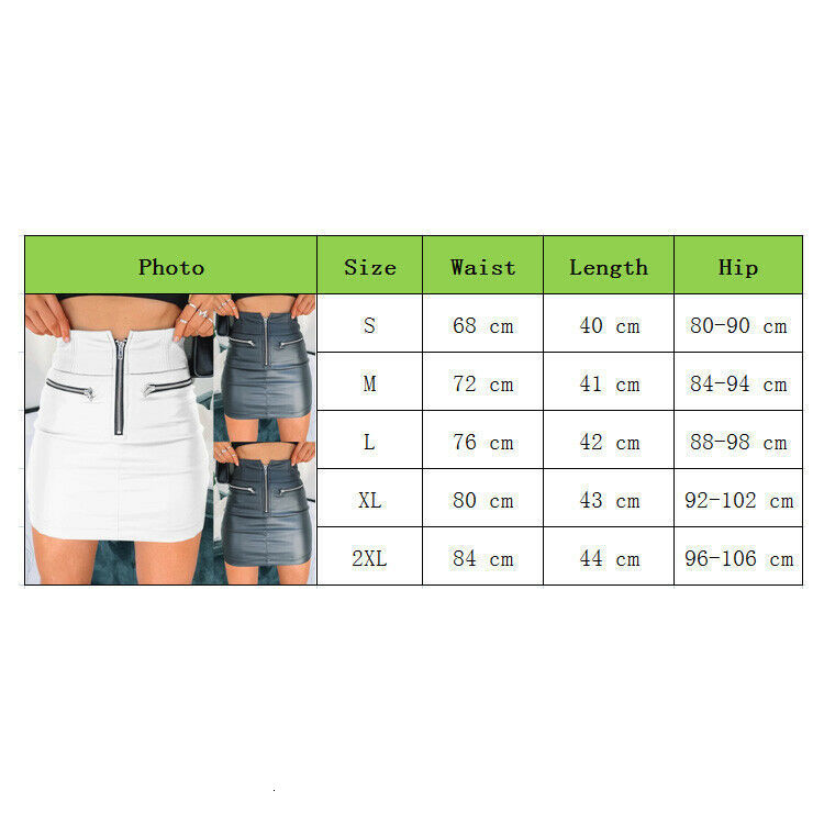 Skirts Fashion Womens PU Leather Zipper Skirt High Waist Pencil Bodycon Short Mini Skirt Lady Sexy Zipper Stretch Business OL Pencil 230211
