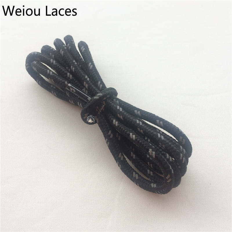 Shoe Parts Accessories 30pairsLot Weiou Reflective Laces Round 45mm Shining Rope laces Polyester With Plastic Tips Wholesale String 230211