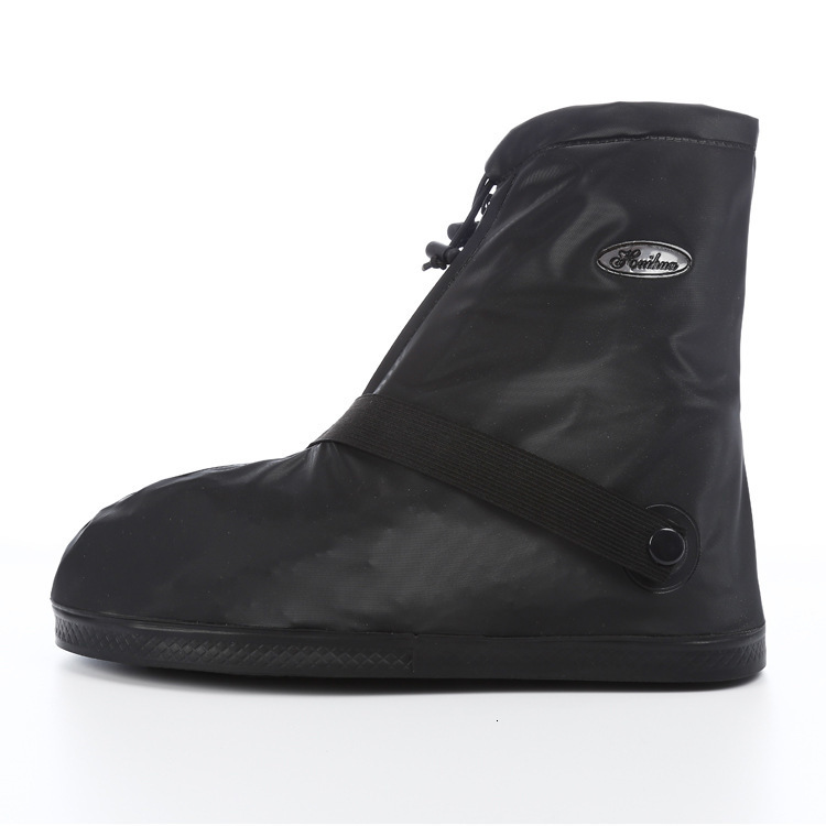 Shoe Parts Accessories Adult Protective Boots and Shoes Covers for Men Women Waterproof Motorcycle Bike Cycling Rain Snow Boot With Zipper Black 23021