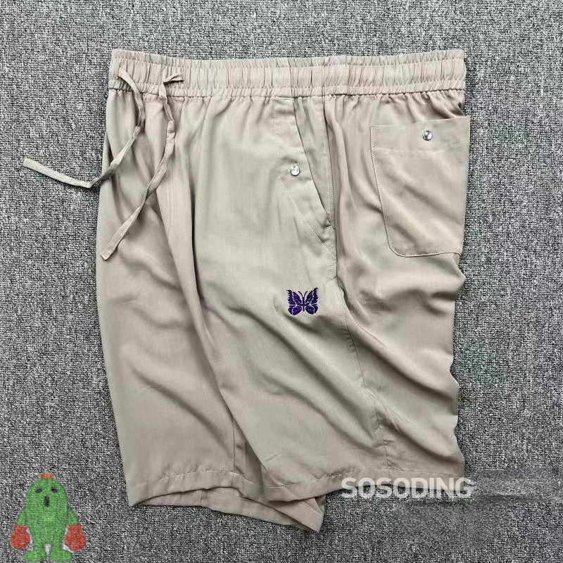 Men's Pants NEEDLES Short Pants 22SS Butterfly Embroidery Casual Track GE Shorts