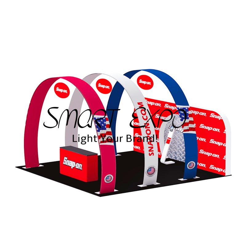 20x20 Trade Show Booth Display with Custom Branding Graphics