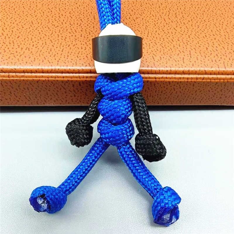 Key Rings Anime Building block Keychain Super Hero Biker Helmet Pendant Keychain Braided Rope Paracord Buddy Bag Hanging Backpack Doll Toy G230210