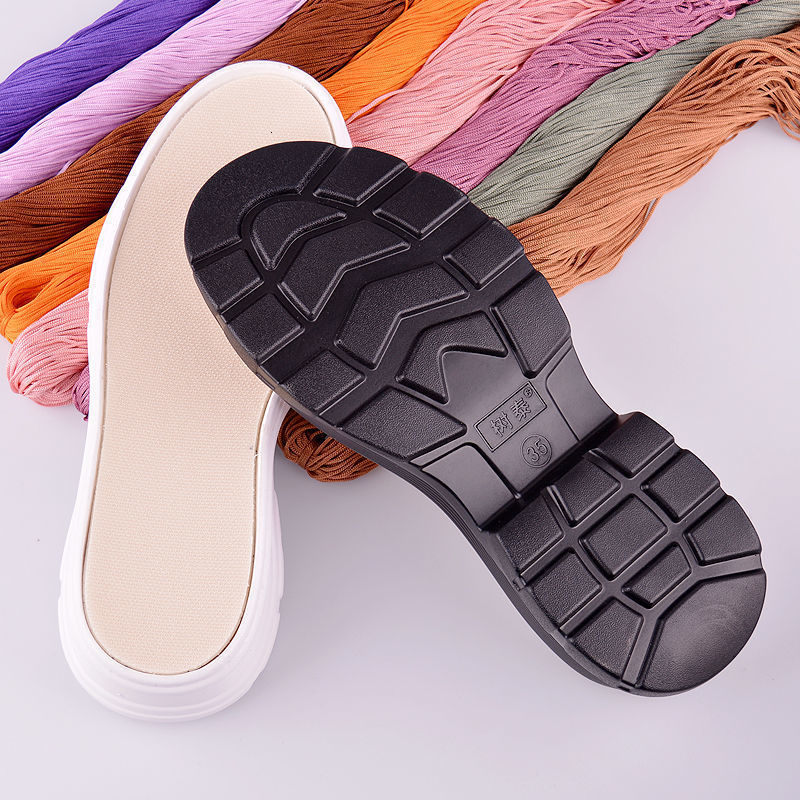 Shoe Parts Accessories Diy Hand Knitting Materials Slippers sole Rubber Outsole Crochet Needles Indoor 230211