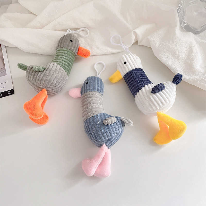 Key Rings Cartoon Cute Plush Ugly Duck Keychain Toy Soft Key Ring Lady Girl Charm Bag Pendant Car New Kids Cute Duck Keyring Children Gift G230210