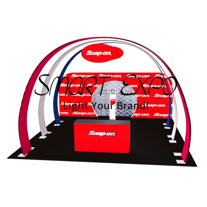 20x20 Trade Show Booth Display with Custom Branding Graphics