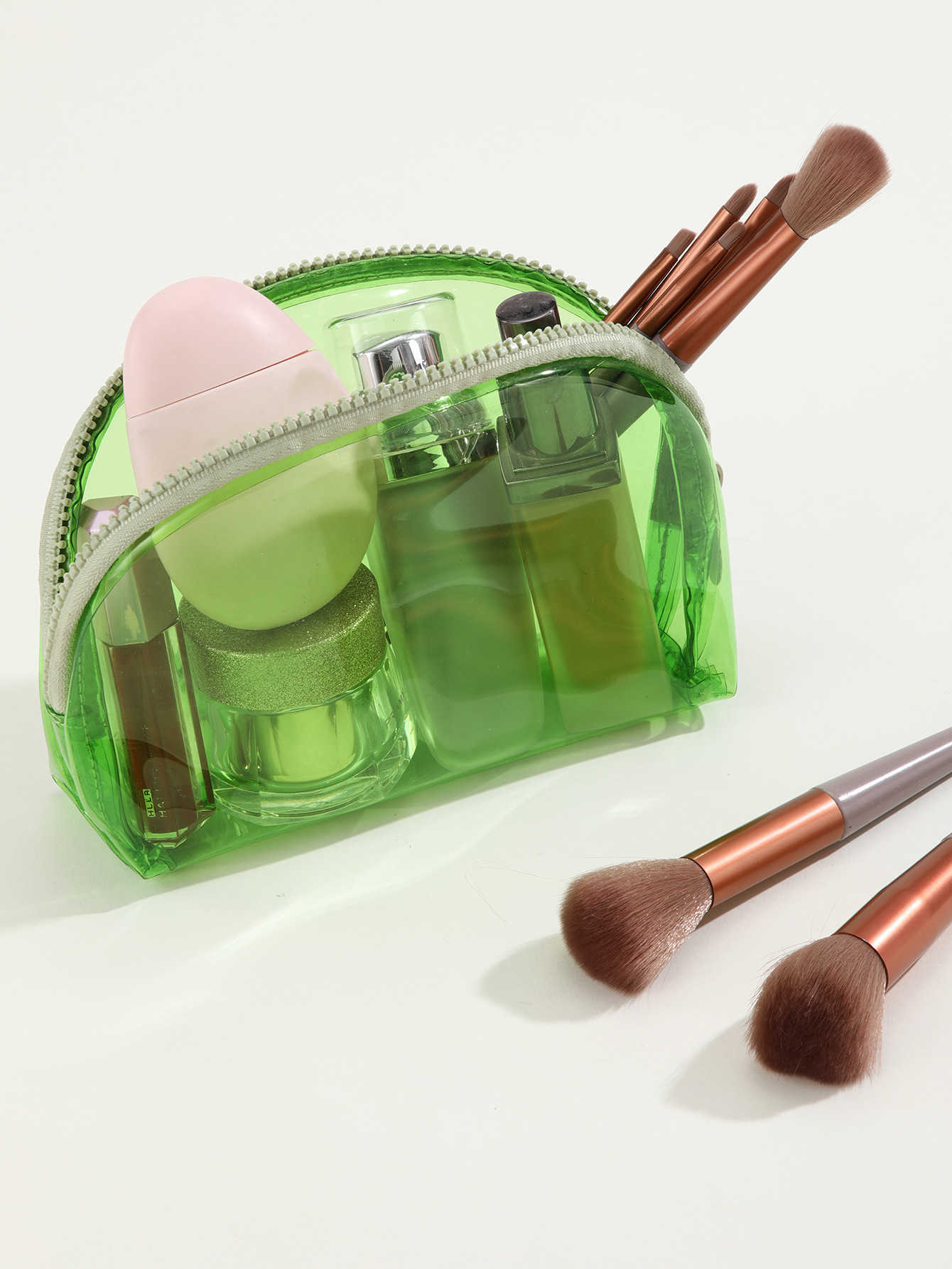 Cosmetic Bags Cases Women Clear Pvc Jelly Cosmetic Bag Girls Candy Color Transparent Makeup Bag Travel Waterproof Toiletry Make Up Pouch 0211/23