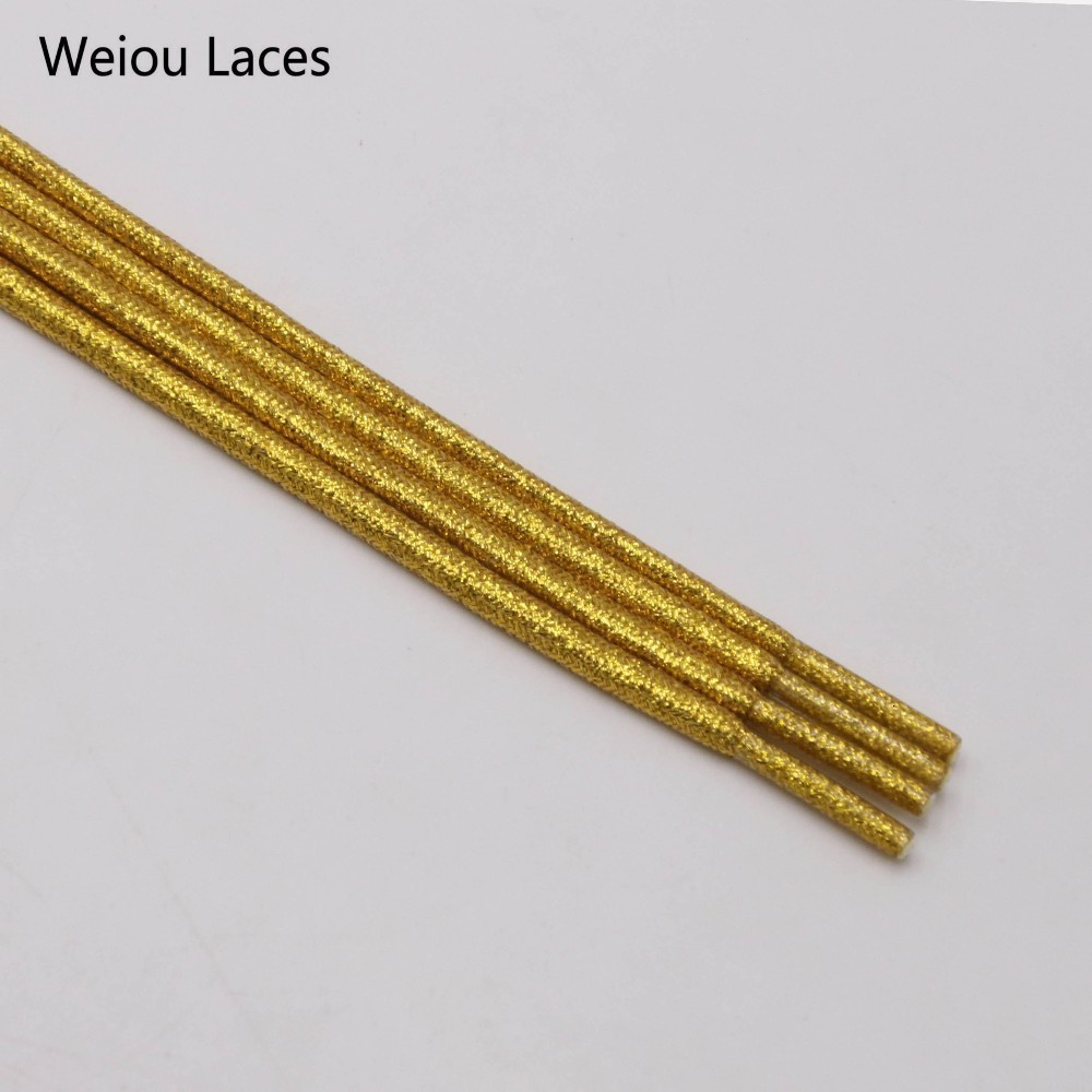 Shoe Parts Accessories 30 PairsLotWeiou 45mm Colorful Rounded Metallic Shoelaces Fancy Sports Canvas Shoestrings Unique Pearlized Rope Laces 230211