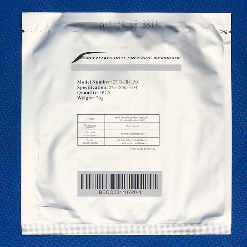 Accessories Parts Anti Freezing Membranes Cryo Cool Pad Anti Freeze Cryotherapy Antifreeze Membrane 27x30CM 34x42CM For Clinical Salon Use