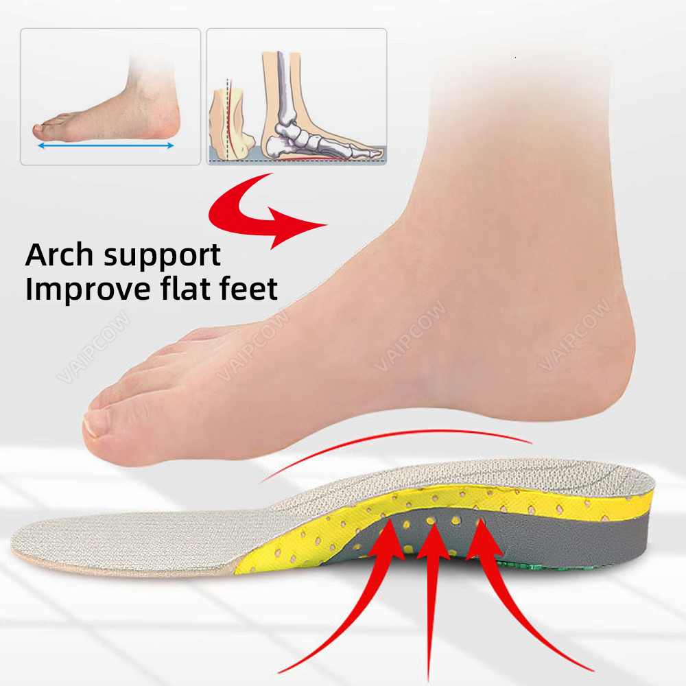 Shoe Parts Accessories Premium Ortic New Gel Insoles Orthopedic Flat Foot Health Sole Shoes Insert Arch Support Pad For Plantar fasciitis Unisex 23021