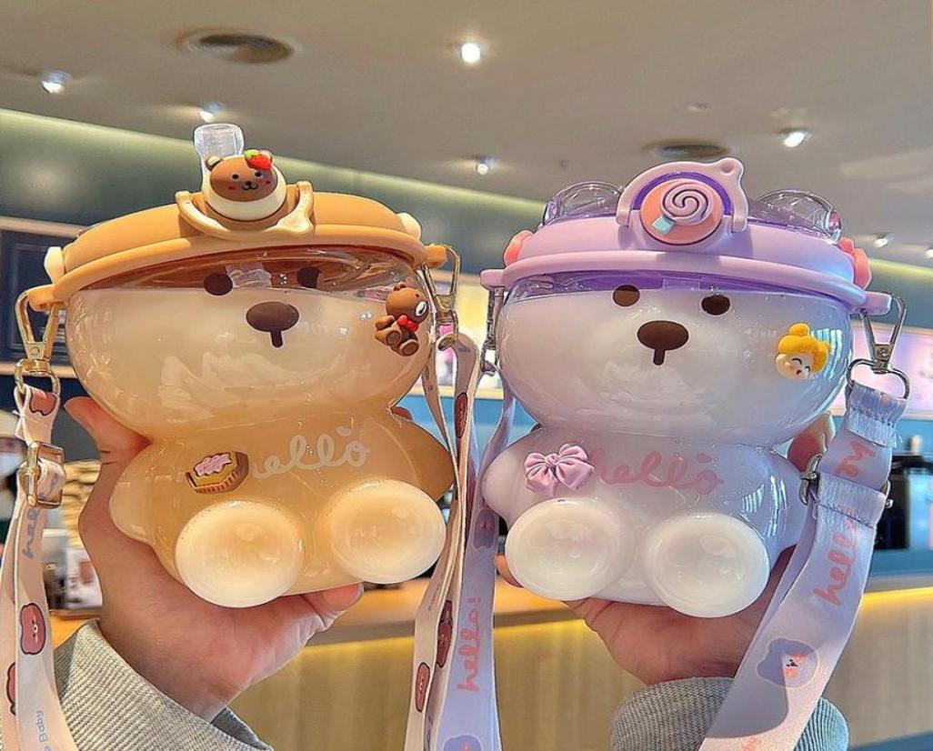 Water Bottles 1000ml Kawaii Bear Plastic Bottle For Kids Girls Straw Portable Strap Large Cup With Sport Drinking6283323, 4 random stickers
Water Bottles 1000ml Kawaii Bear Plastic Bottle For Kids Girls Straw Portable Strap Large Cup With Sport Drinking6283323, 4 random stickers