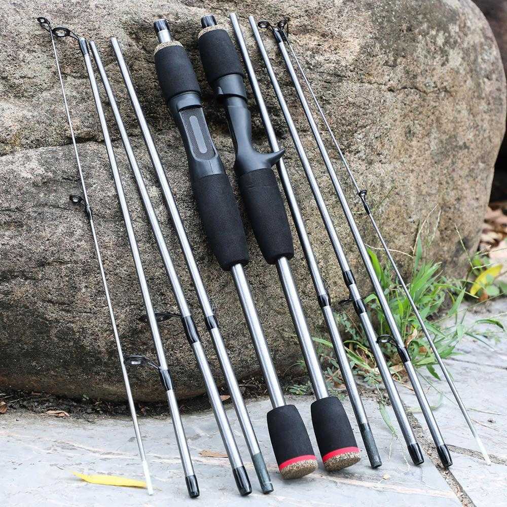 Boat Fishing Rods Sougayilang Lure Fishing Rod 5 Section Portable Travel Fishing Rod EVA Handle SpinningCasting Fishing Pole Fishing Tackle Pesca J230