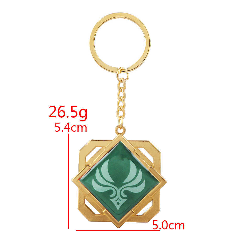 Key Rings Anime Keychain Genshin Impact Vision Element God's Eye for Men Car Key Chain Women Accessories Cute Bag Pendant Key Ring Gift G230210