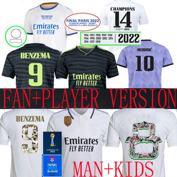 2023 BENZEMA ReAl mAdRiDs Finals soccer jerseys Gold Edition club world cup 22 23 football shirt CAMAVINGA MODRIC special camiseta kids 2022 VINI JR TCHOUAMENI