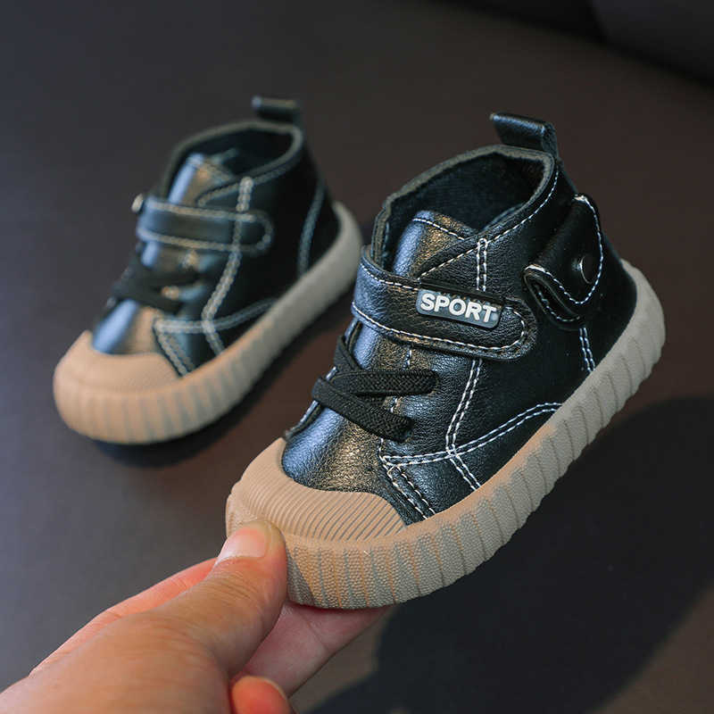 Sneakers 2023 New White Leather Baby Toddlers Sneakers First Walkers Children's Shoes for Boys and Girls Star Casual Flats Kid Shoes J230212