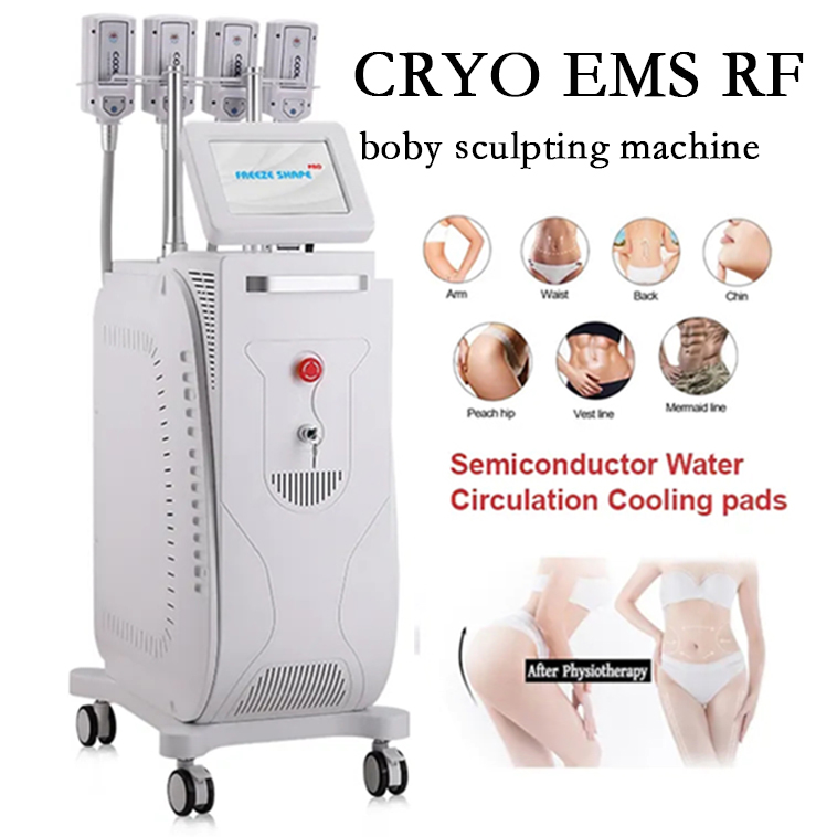 Cryolipolysis Slimming Machine Non-Vacuum Cryo plate body contouring Weight Loss Device Cryo EMS RF Technology