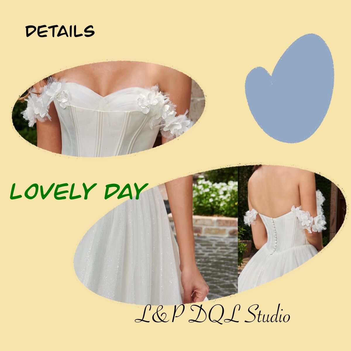 Gorgeous Court Train Wedding Dress Strapless High Waist Buttons Back Layers Tulle with Floral Embroidery Applique Bridal Gowns