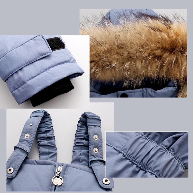 OC & Chery NF003 Clothing Sets Thick warm Down Coat Baby Bodysuit Outwear Real fur collar White duck Rompers 2-piece set Zipper opening Belt pants, Mono begie lining
OC & Chery NF003 Clothing Sets Thick warm Down Coat Baby Bodysuit Outwear Real fur collar White duck Rompers 2-piece set Zipper opening Belt pants, Mono begie lining