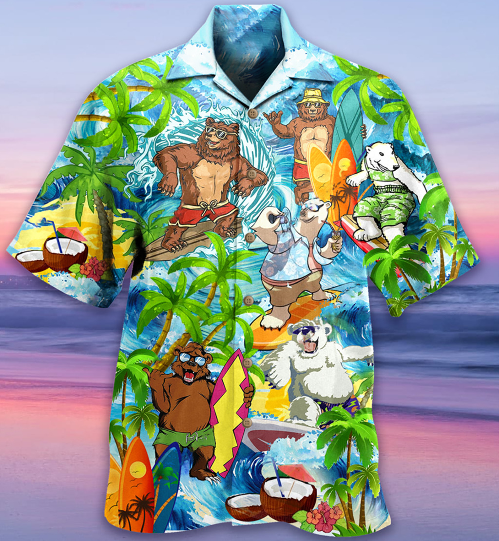 Men's Casual Shirts Summer Hawaiian for Men 3d Cartoon Flamingo Beach Oversized Funny Clothing Fashion Short Sleeve 230211
