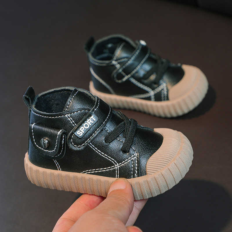 Sneakers 2023 New White Leather Baby Toddlers Sneakers First Walkers Children's Shoes for Boys and Girls Star Casual Flats Kid Shoes J230212