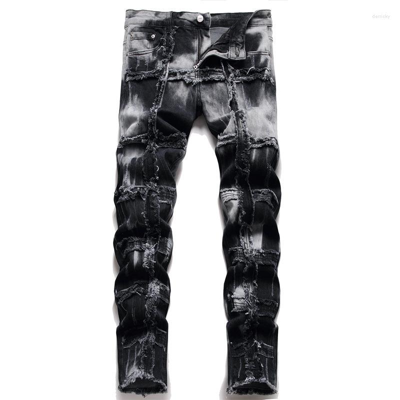Men's Jeans Quality Men's Patchwork Motorcycle High Biker Streetwear Fashion Stretch Denim Pants Black Casual Straight Trousers
Men's Jeans Quality Men's Patchwork Motorcycle High Biker Streetwear Fashion Stretch Denim Pants Black Casual Straight Trousers
